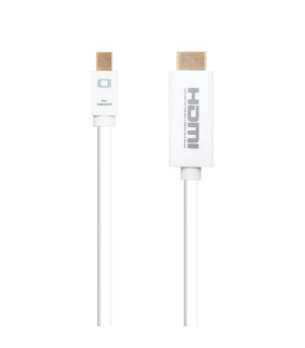 Cable nanocable conversor mini dp a hdmi mini dp - m - hdmi - m blanco 2.0 m