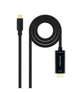 Cable nanocable conversor usb tipo c a hdmi usb tipo c - mhdmi - m negro 1.8 m