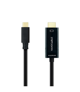 Cable nanocable conversor usb tipo c a hdmi usb tipo c - mhdmi - m negro 1.8 m