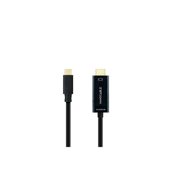 Cable nanocable conversor usb tipo c a hdmi usb tipo c - mhdmi - m negro 1.8 m