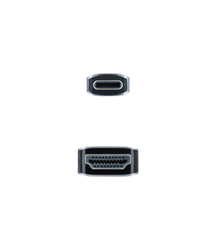 Cable nanocable conversor usb tipo c a hdmi usb tipo c - mhdmi - m negro 1.8 m