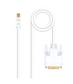 Cable nanocable conversor mini dp a dvi mini dp - m - dvi - m blanco 2.0 m