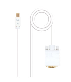 Cable nanocable conversor mini dp a vga mini dp - m -  vga - m blanco 3.0 m