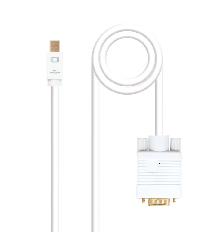 Cable nanocable conversor mini dp a vga mini dp - m -  vga - m blanco 3.0 m