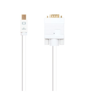 Cable nanocable conversor mini dp a vga mini dp - m - vga - m blanco 3.0 m