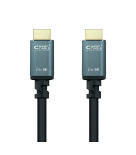 Cable nanocable hdmi 2.1 iris 8k macho - macho 2m negro