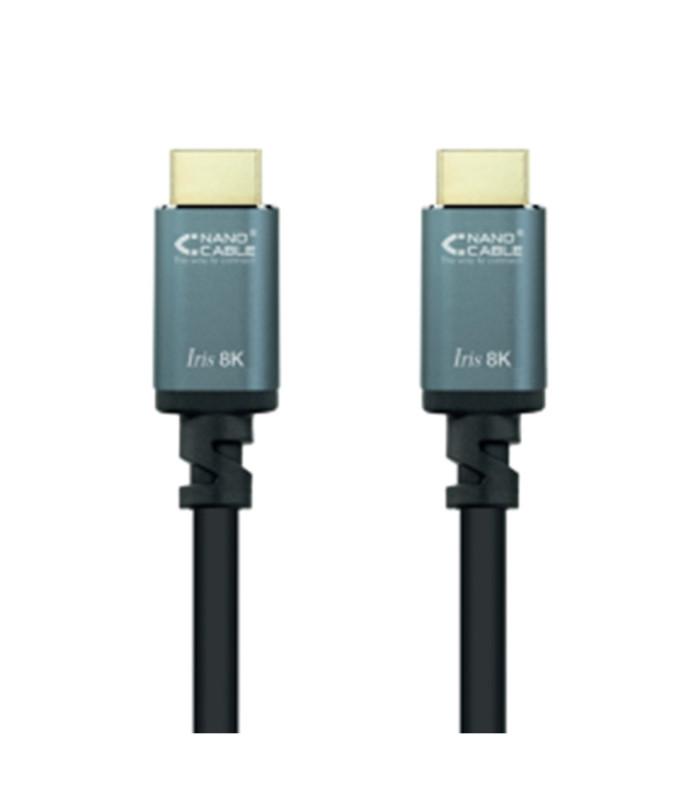Cable nanocable hdmi 2.1 iris 8k macho - macho 2m negro
