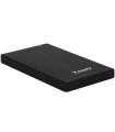 Caja externa tooq tqe - 2527b para hdd - ssd 2.5 pulgadas 9.5mm sata usb 3.0 negra