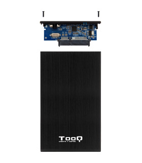 Caja externa tooq tqe - 2527b para hdd - ssd 2.5 pulgadas 9.5mm sata usb 3.0 negra