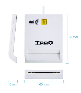 Lector de tarjetas dni tooq tqr - 210w usb 2.0 blanco