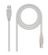 Cable impresora nanocable conversor usb - a a usb - b macho - macho beige 1.8m
