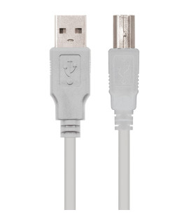 Cable impresora nanocable conversor usb - a a usb - b macho - macho beige 1.8m