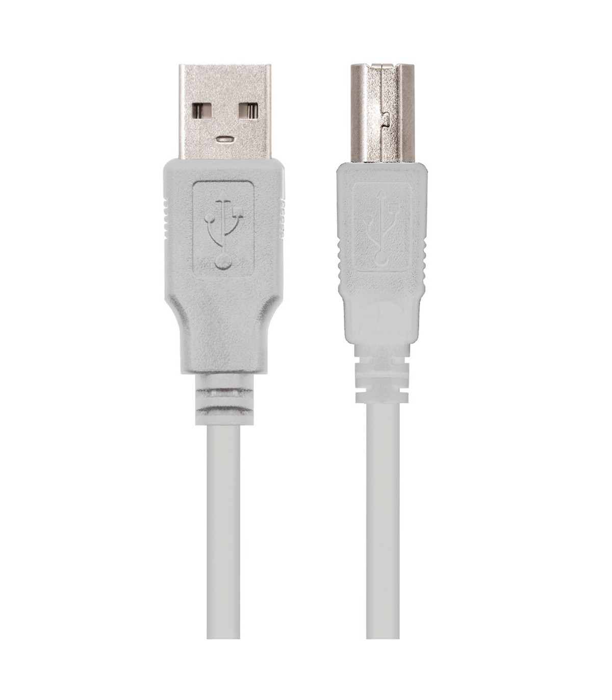 Cable impresora nanocable conversor usb - a a usb - b macho - macho beige 1.8m