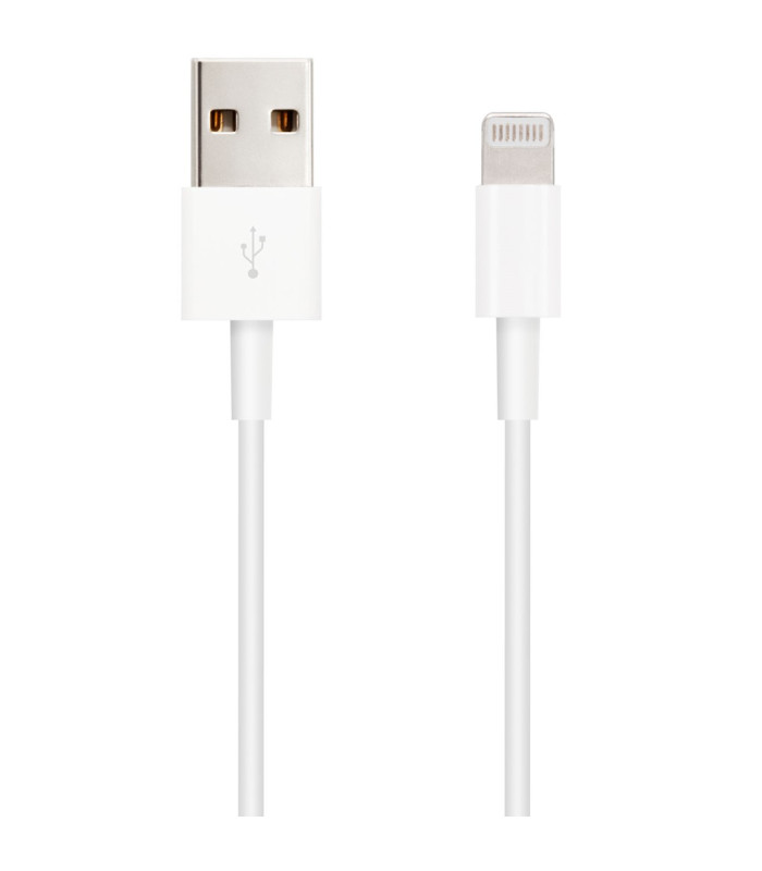 Cable nanocable usb 2.0 a iphone lightning - usb macho macho blanco 1m