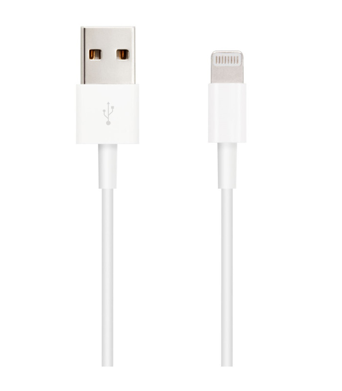 Cable nanocable usb 2.0 a iphone lightning - usb macho macho blanco 2m