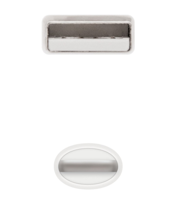 Cable nanocable usb 2.0 a iphone lightning - usb macho macho blanco 2m