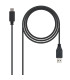 Cable nanocable conversor usb 3.1 gen2 a usb tipo c macho - macho negro 1m