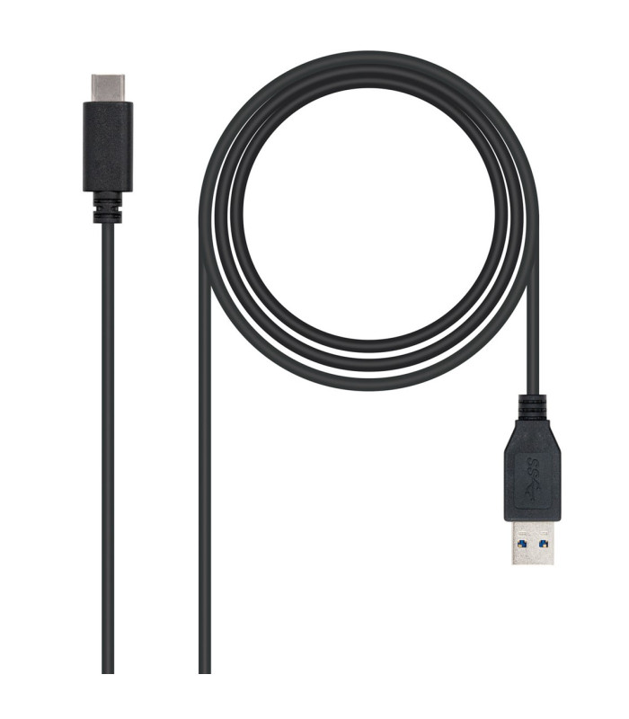 Cable nanocable conversor usb 3.1 gen2 a usb tipo c macho - macho negro 1m