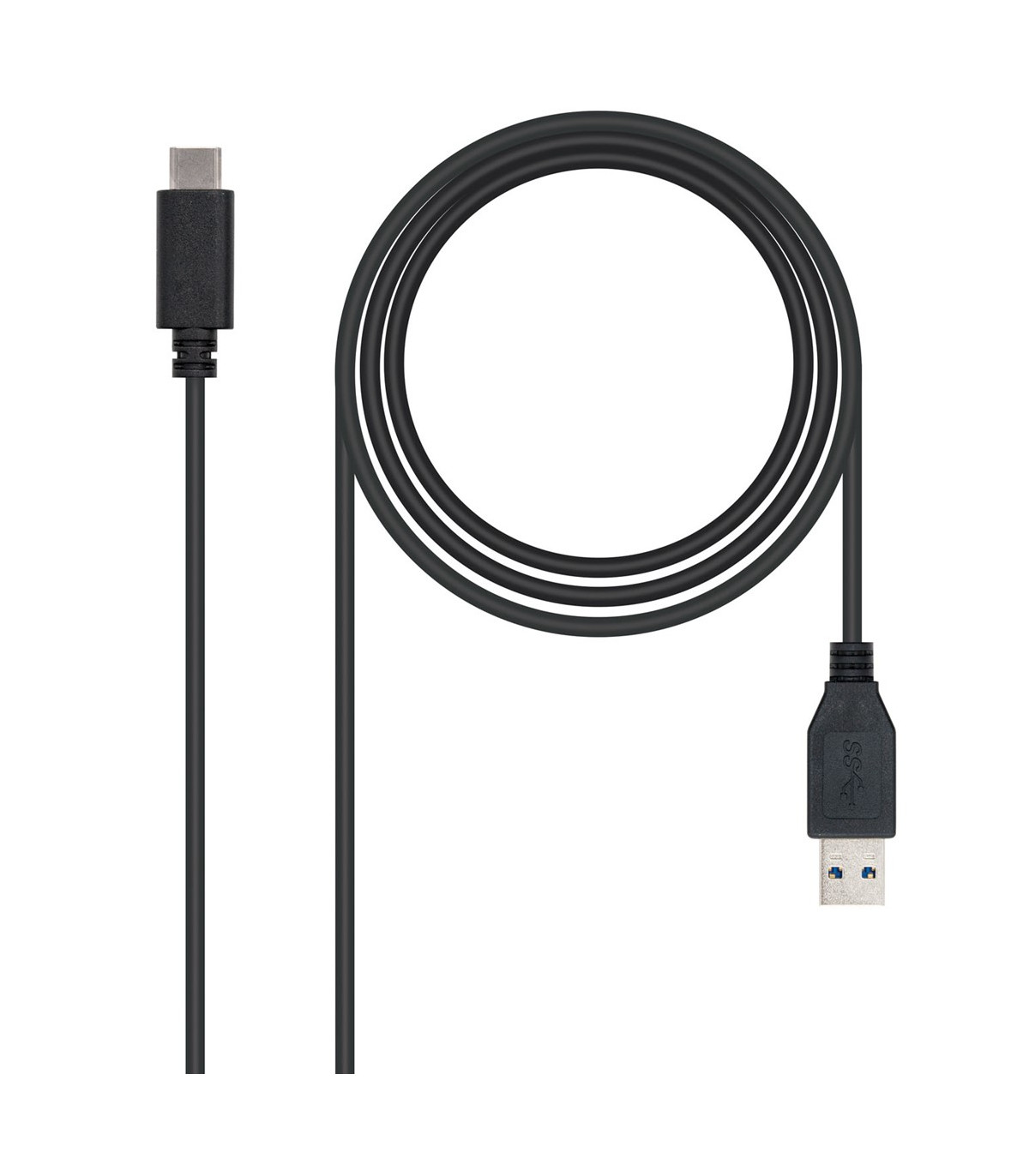 Cable nanocable conversor usb 3.1 gen2 a usb tipo c macho - macho negro 1m