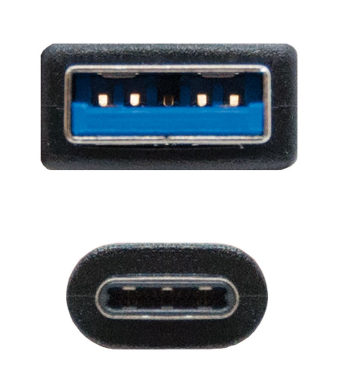 Cable nanocable conversor usb 3.1 gen2 a usb tipo c macho - macho negro 1m