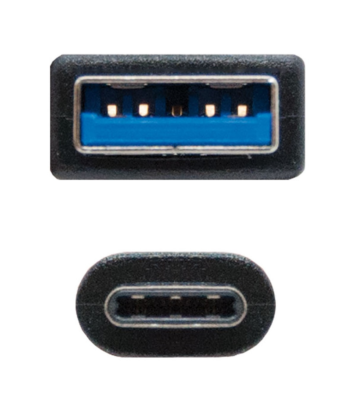Cable nanocable conversor usb 3.1 gen2 a usb tipo c macho - macho negro 1m