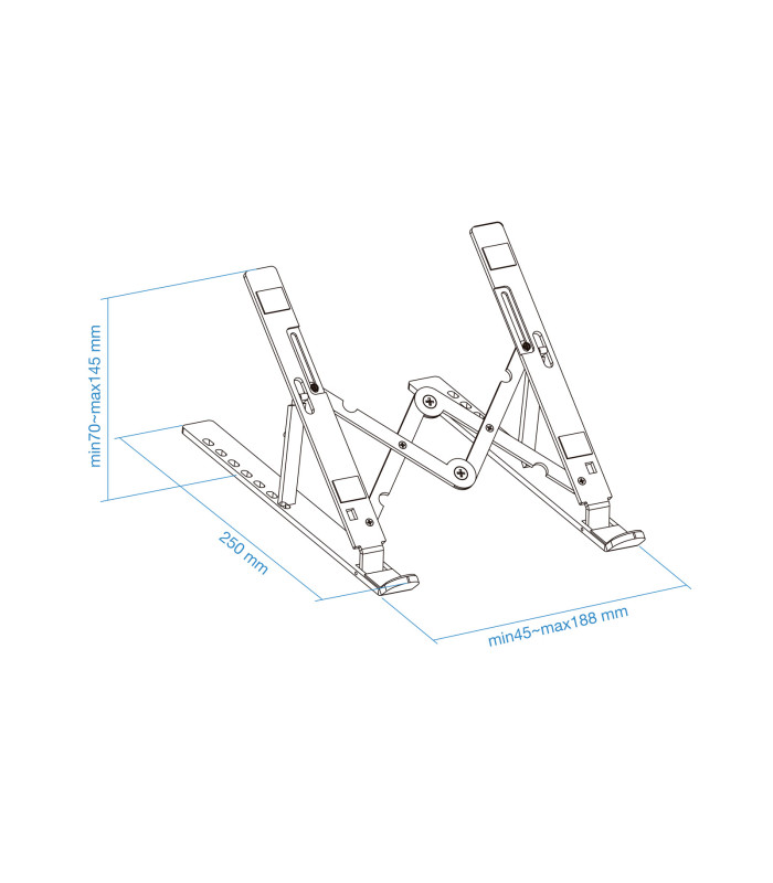Soporte - base elevador tooq para portatil tablets libros