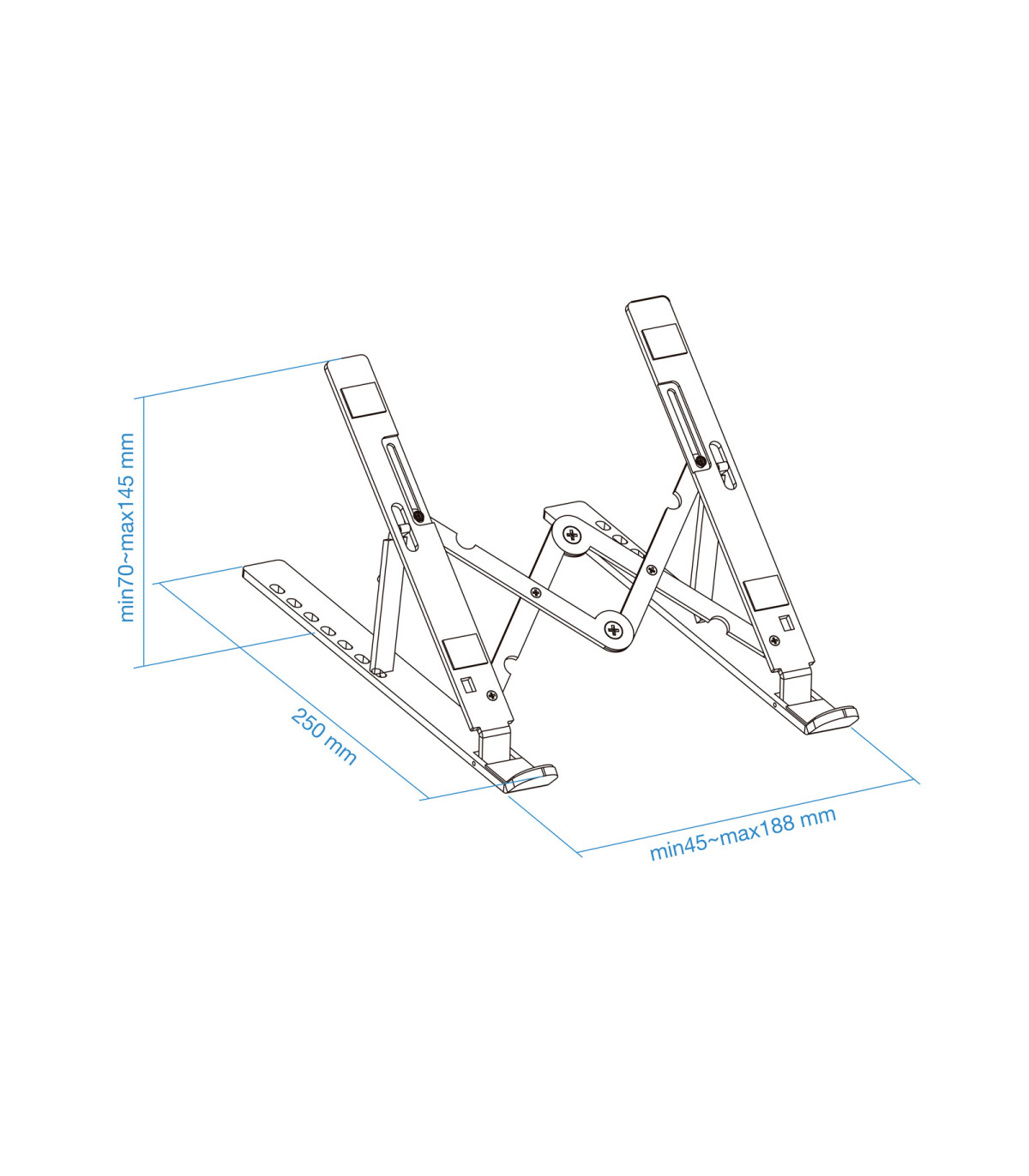 Soporte - base elevador tooq para portatil tablets libros