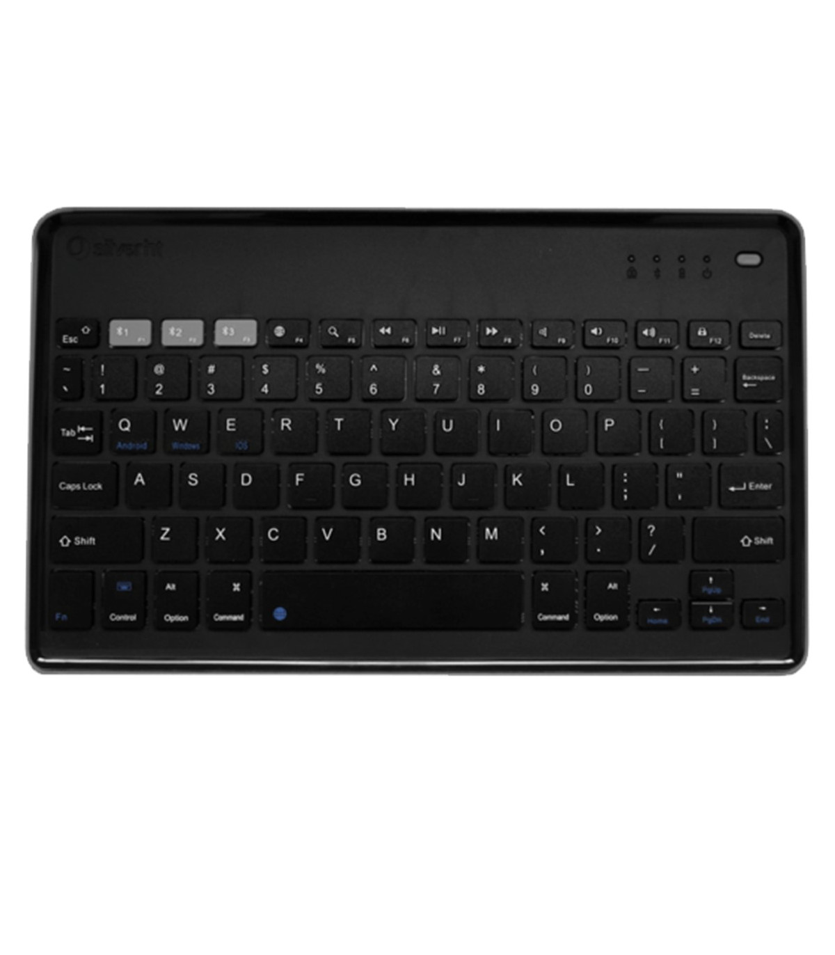 Teclado inalambrico universal silver ht bluetooth dark grey -  english layout