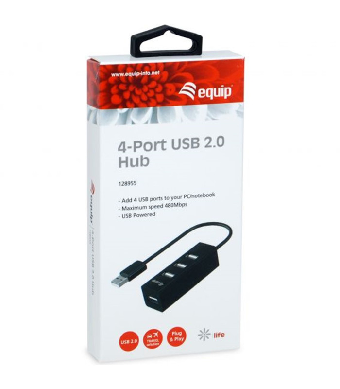 Hub usb equip usb tipo a a 4 puertos usb 2.0