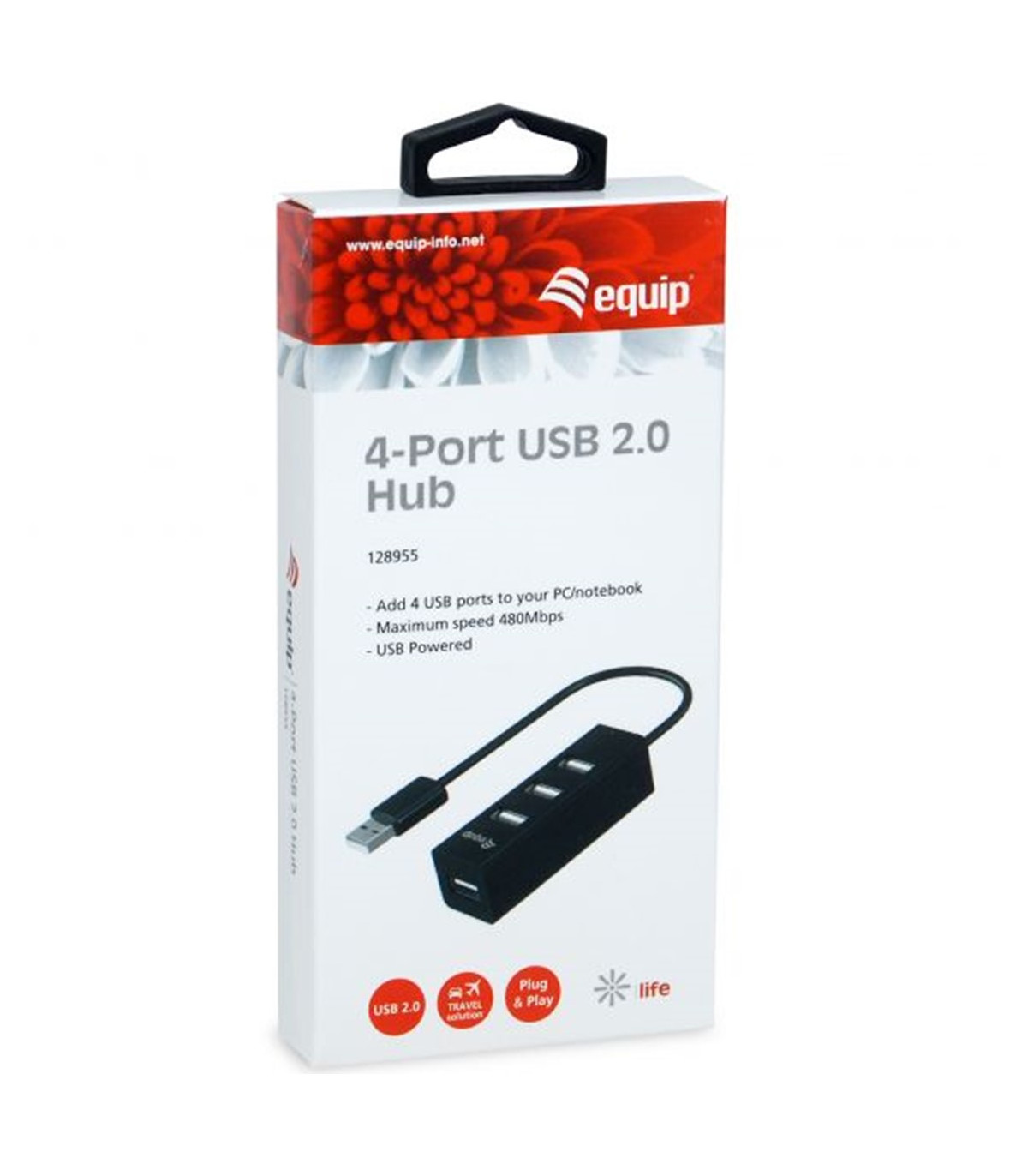 Hub usb equip usb tipo a a 4 puertos usb 2.0