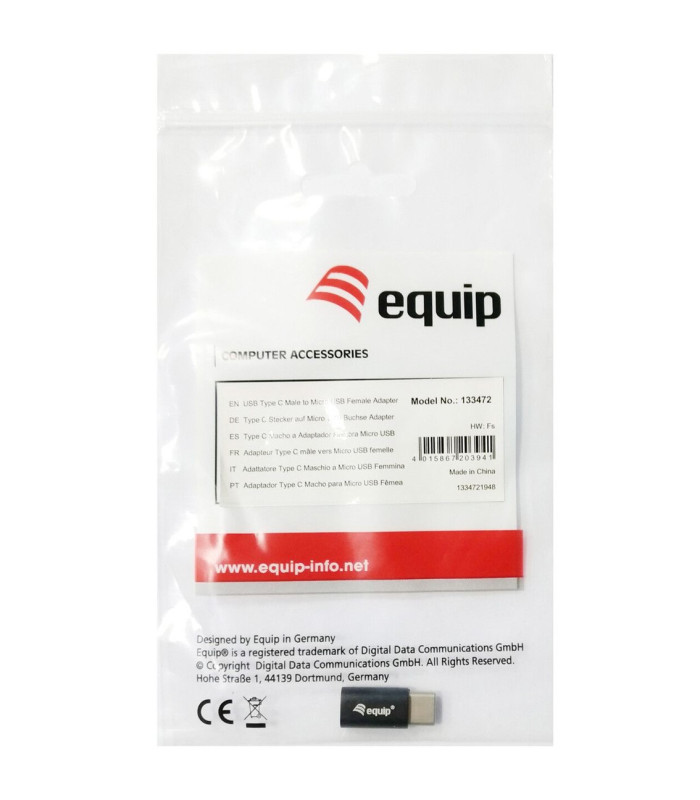 Adaptador equip usb tipo c a micro usb