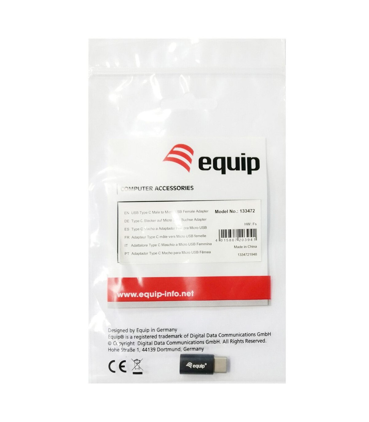 Adaptador equip usb tipo c a micro usb