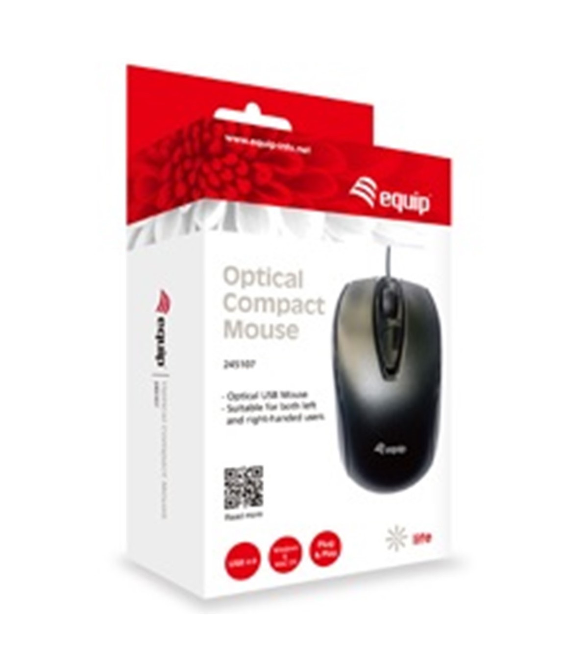 Mouse raton compact equip life optico usb 1000 dpi negro