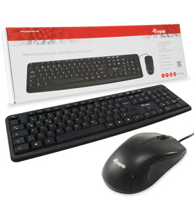 Kit teclado + mouse raton usb equip life color negro
