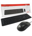 Kit teclado + mouse raton usb equip life color negro