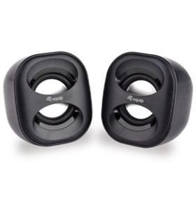 Altavoces 2.0 equip life mini 6w rms color negro jack 3.5 pulgadas alimetancion usb