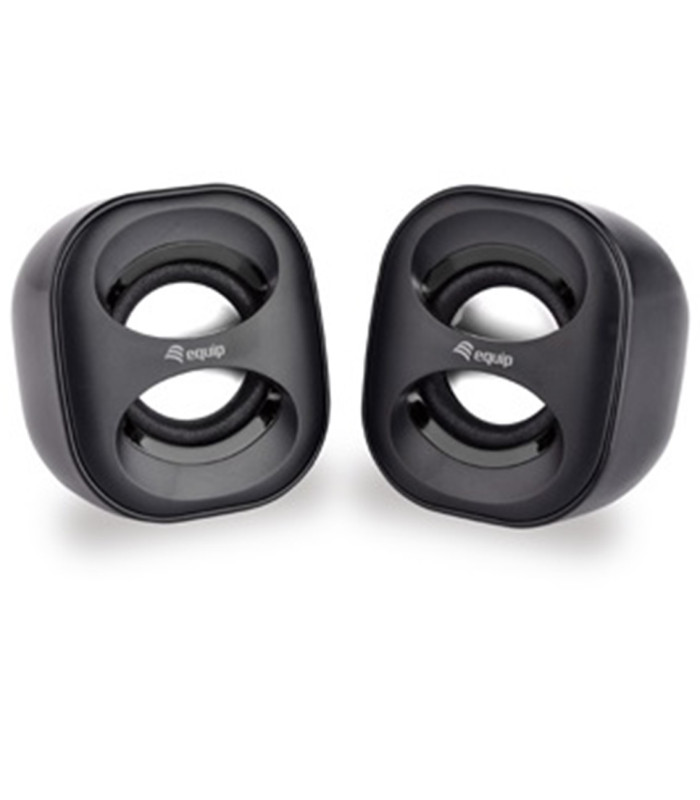 Altavoces 2.0 equip life mini 6w rms color negro jack 3.5 pulgadas alimetancion usb
