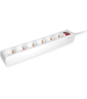 Regleta equip con 6 tomas cable de red de 1.5 metros y boton de apagado encendido