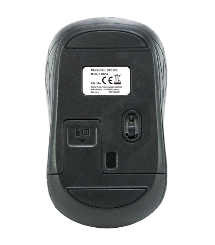 Mouse raton mini equip life optico 4 botones scroll negro wireless inalambrico 1600dpi