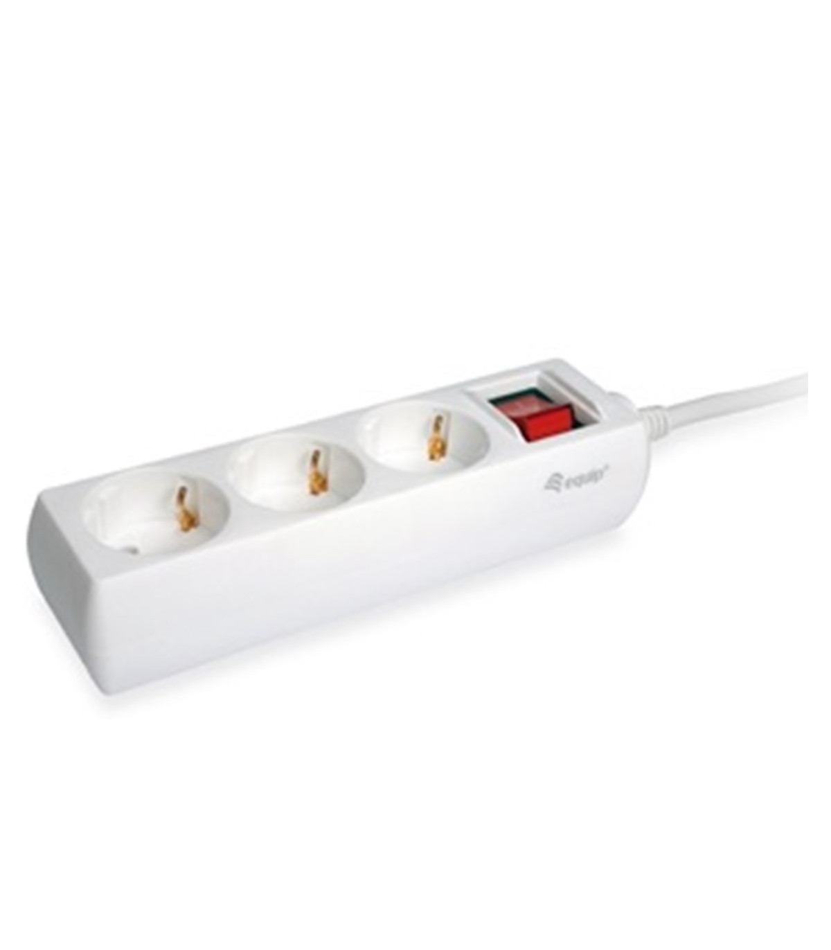 Regleta equip con 3 tomas cable de red de 1.5 metros y boton de apagado encendido