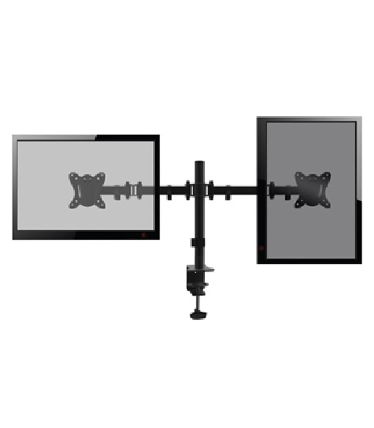 Soporte pantalla equip para mesa dos brazos 2 pantallas  13 pulgadas - 27 pulgadas  de brazo   inclinable  y giratorio 360º max.