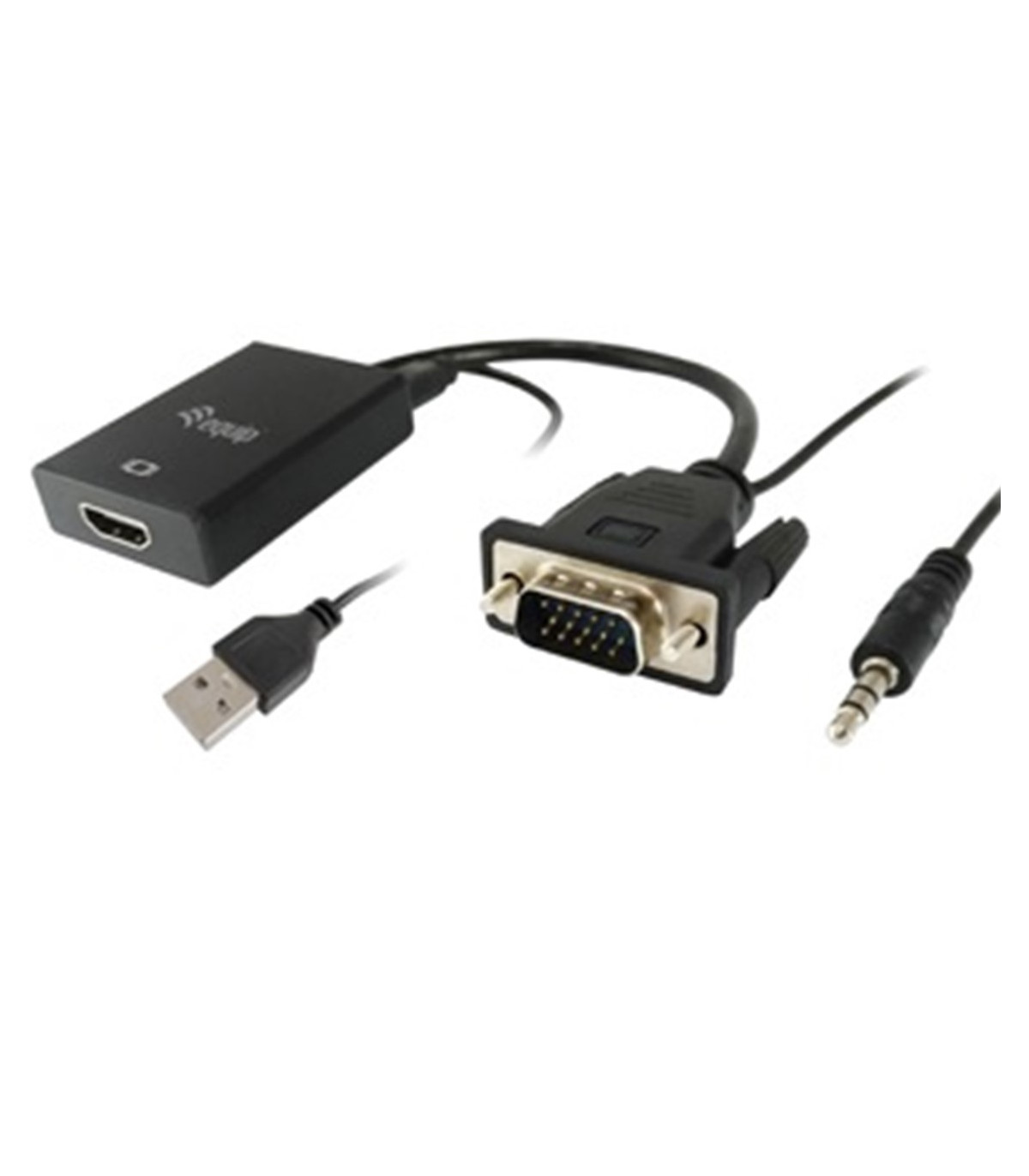 Adaptador equip vga macho a hdmi hembra con audio jack 3.5 pulgadas 119038