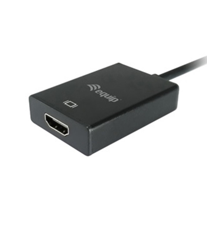 Adaptador equip vga macho a hdmi hembra con audio jack 3.5 pulgadas 119038