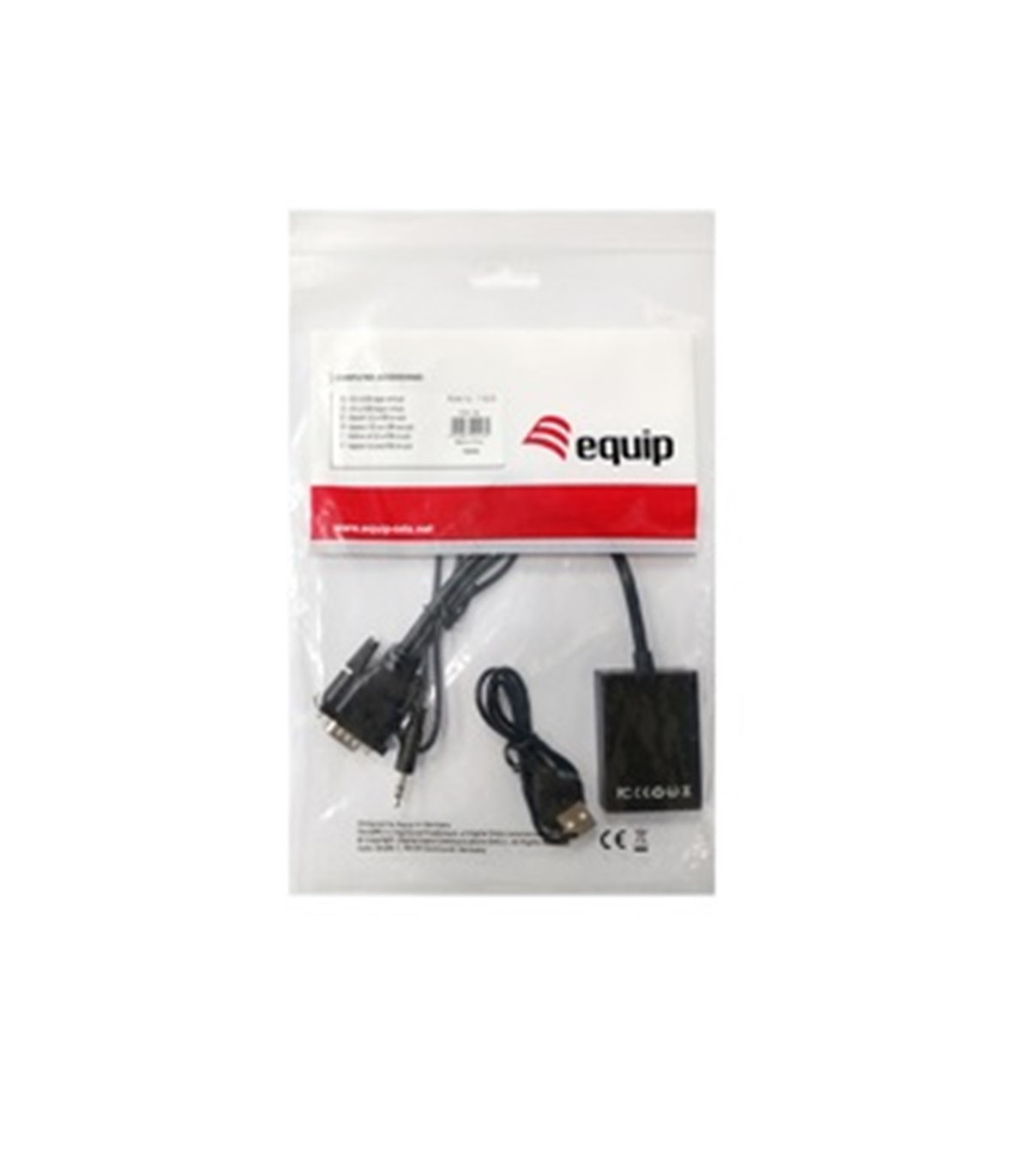 Adaptador equip vga macho a hdmi hembra con audio jack 3.5 pulgadas 119038