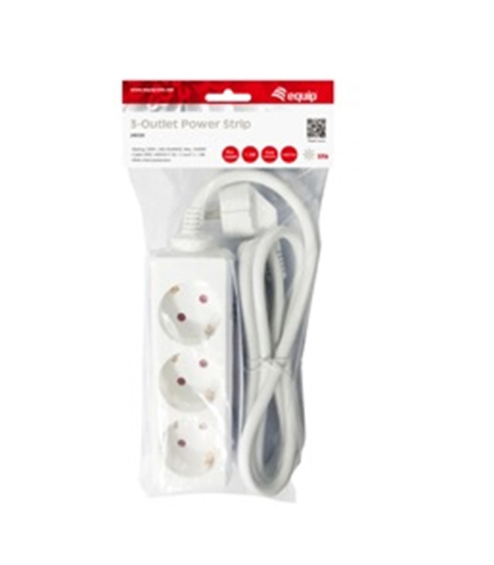 Regleta equip con 3 tomas cable de red de 1.5 metros