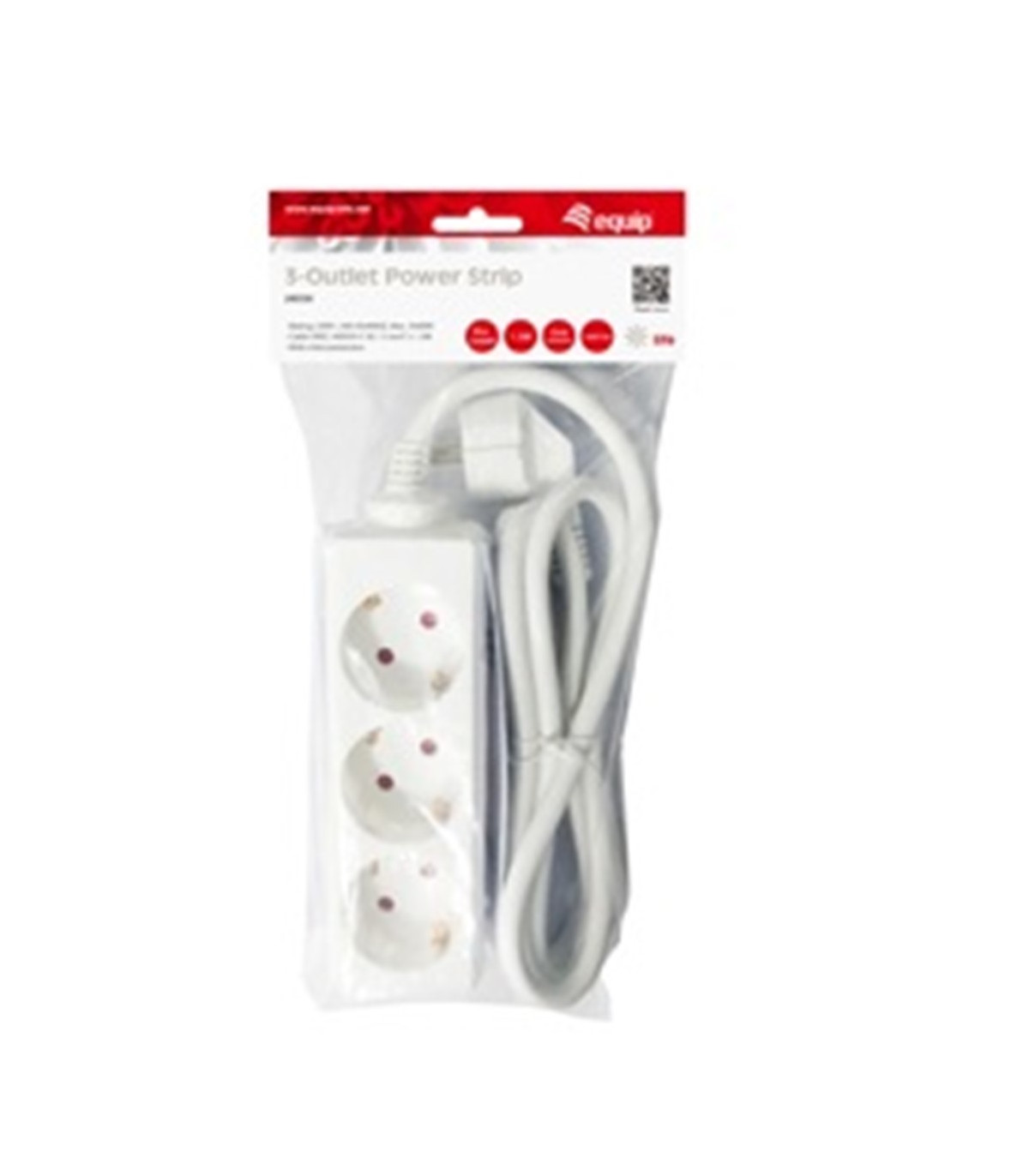 Regleta equip con 3 tomas cable de red de 1.5 metros