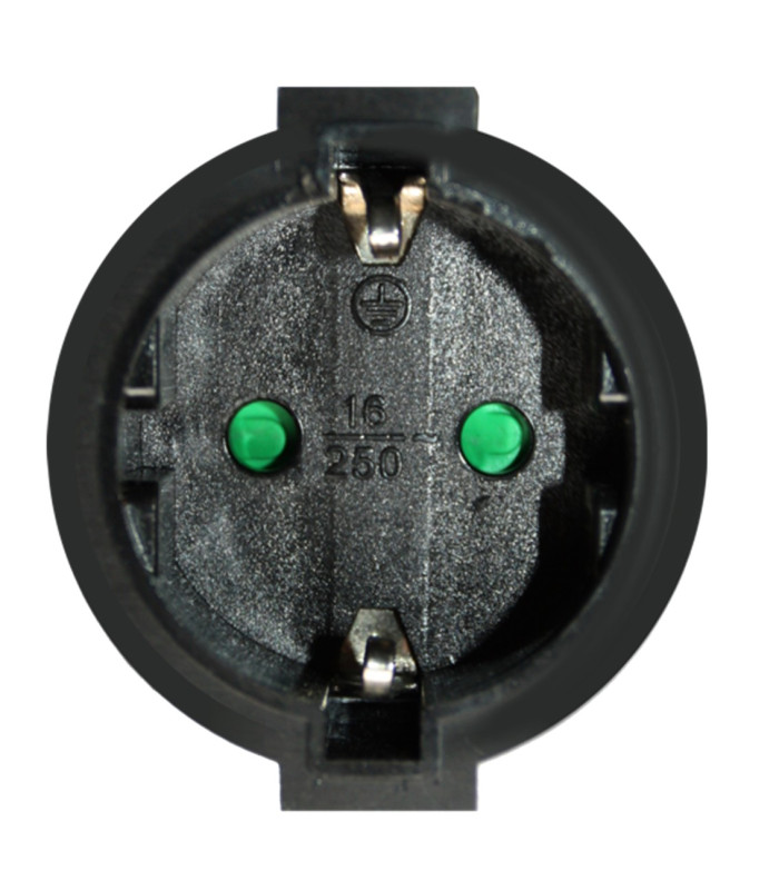 Cable prolongador de corriente silver electrics 3m -  3x 1.5mm -  250v -  16a -  3.500w negro