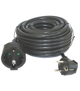 Cable prolongador de corriente silver electrics 10m -  3x 1.5mm -  250v -  16a -  3.500w negro