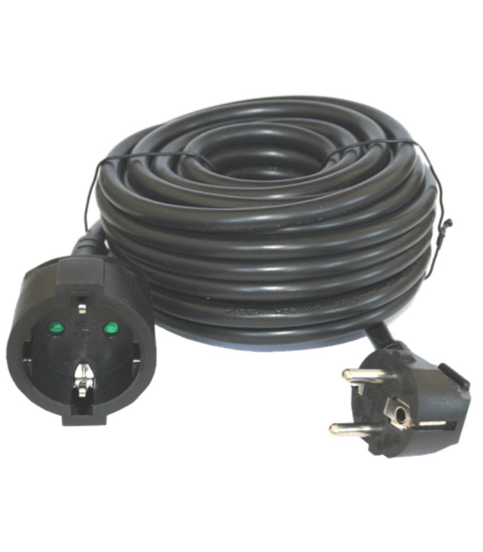 Cable prolongador de corriente silver electrics 10m -  3x 1.5mm -  250v -  16a -  3.500w negro