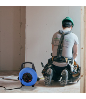 Regleta alargadera enrollacables 4 tomas - 10m - 16a - 250v - 3x1.5mm - color azul